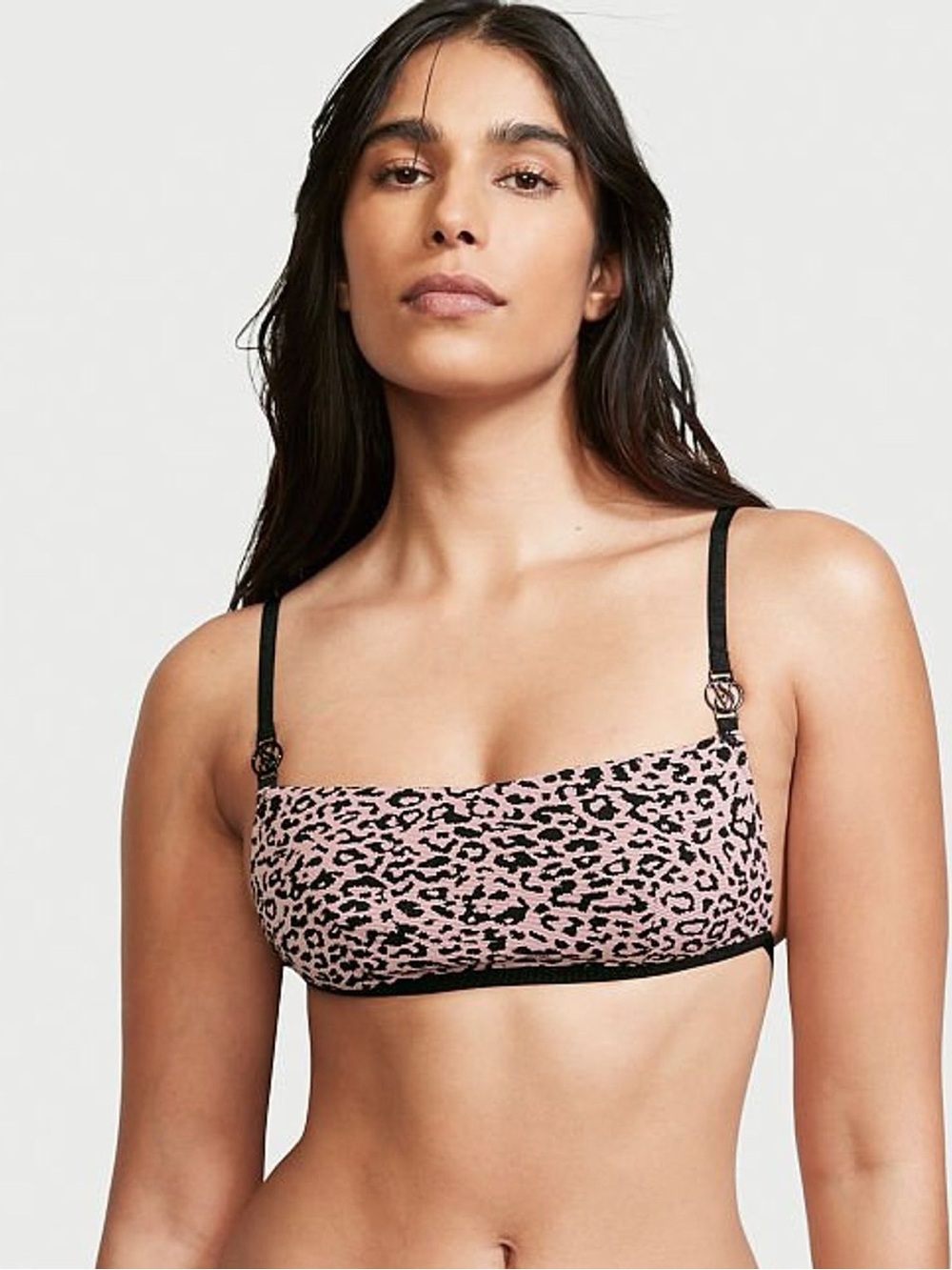 Victoria’s Secret NWT Leopard Wild Wanderer Textured Bralette Swim Top Medium